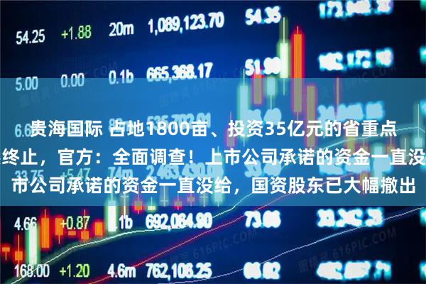 贵海国际 占地1800亩、投资35亿元的省重点文旅项目开工一年后突然终止，官方：全面调查！上市公司承诺的资金一直没给，国资股东已大幅撤出