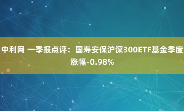 中利网 一季报点评：国寿安保沪深300ETF基金季度涨幅-0.98%
